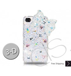 Ribbon 3D Crystallized Swarovski iPhone Case - White