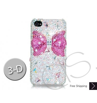 Meso-Ribbon 3D Crystallized Swarovski iPhone Case - Red