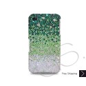 Gradation Swarovski Crystal Bling iPhone Cases - Green