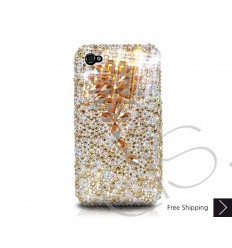 Diamond Flower Swarovski Crystal Bling iPhone Cases - Gold