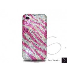 Zebra Wave Crystallized Swarovski iPhone Case - Pink