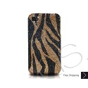 Zebra Swarovski Crystal Bling iPhone Cases - Gold