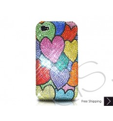 Multi Hearts Crystallized Swarovski iPhone Case