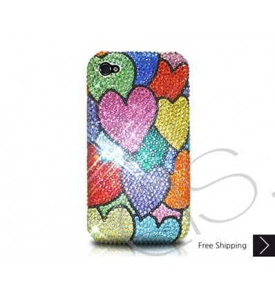 Multi Hearts Crystallized Swarovski iPhone Case
