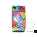 Multi Hearts Swarovski Crystal Bling iPhone Cases 