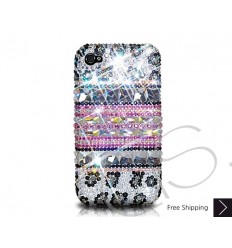 Stripe Print Crystallized Swarovski iPhone Case