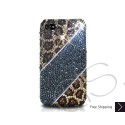 Leopardo Print Swarovski Crystal Bling iPhone Cases 