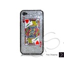 Poker Heart Jack Swarovski Crystal Bling iPhone Cases 