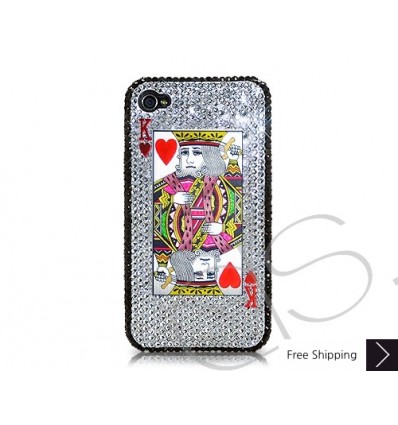 Poker Heart King Crystallized Swarovski iPhone Case