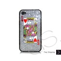 Poker Heart King Swarovski Crystal Bling iPhone Cases 