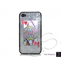 Poker Heart Queen Crystallized Swarovski iPhone Case