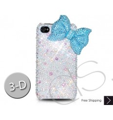 Ribbon 3D Crystallized Swarovski iPhone Case - Blue