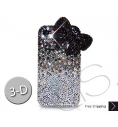 Ribbon Gradation 3D Black Crystallized Swarovski iPhone Case