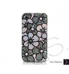 Blossom Swarovski Crystal Bling iPhone Cases - Black