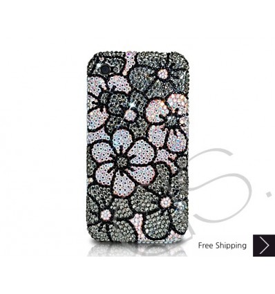 Blossom Crystallized Swarovski iPhone Case - Black