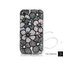 Blossom Swarovski Crystal Bling iPhone Cases - Black