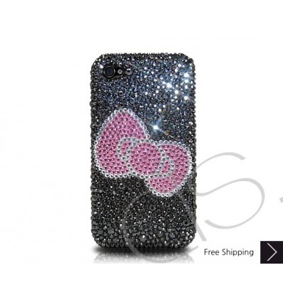 Ribbon Crystallized Swarovski iPhone Case - Black