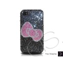 Ribbon Swarovski Crystal Bling iPhone Cases - Black