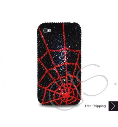 Spider Web Crystallized Swarovski iPhone Case - Red