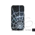 Spider Web Swarovski Crystal Bling iPhone Cases - Silver