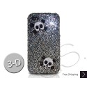 Two Skulls 3D Swarovski Crystal Bling iPhone Cases