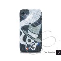 Smoking Skull Swarovski Crystal Bling iPhone Cases 