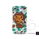 Ape for Banana Swarovski Crystal Bling iPhone Cases 