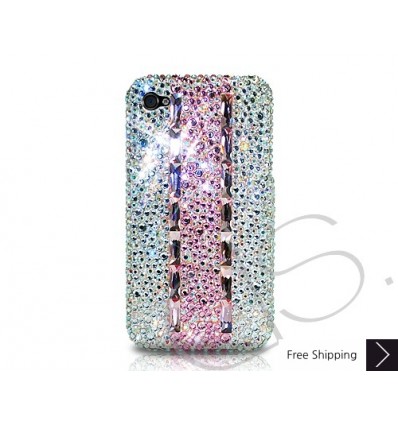 Stitching Pink Crystallized Swarovski iPhone Case