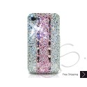 Stitching Pink Swarovski Crystal Bling iPhone Cases 