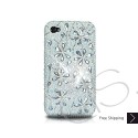 Petal Drops Swarovski Crystal Bling iPhone Cases - White