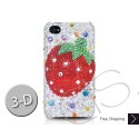Strawberry 3D Swarovski Crystal Bling iPhone Cases