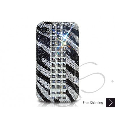 Cubical Zebra Crystallized Swarovski iPhone Case
