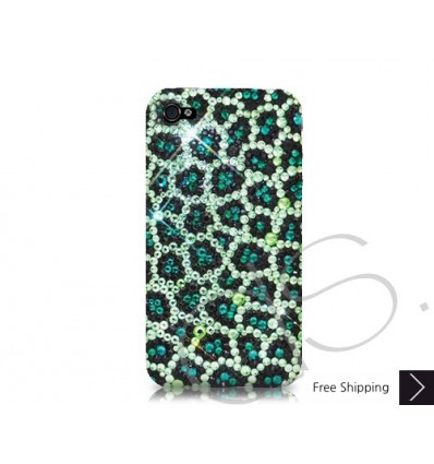 Leopardo Crystallized Swarovski iPhone Case - Green