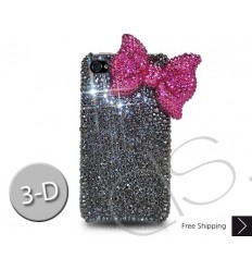 Ribbon 3D Crystallized Swarovski iPhone Case - Magenta