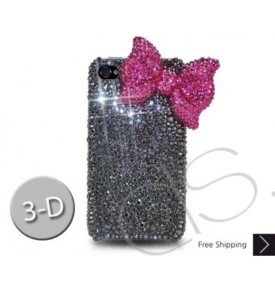 Ribbon 3D Crystallized Swarovski iPhone Case - Magenta
