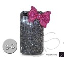Ribbon 3D Swarovski Crystal Bling iPhone Cases - Magenta