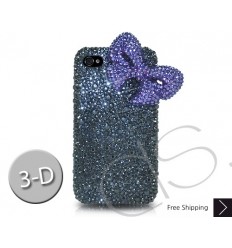 Ribbon 3D Crystallized Swarovski iPhone Case - Purple