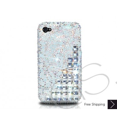 Scatter Cubical Crystallized Swarovski iPhone Case - Silver