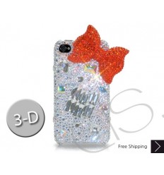 Cubical Ribbon 3D Crystallized Swarovski iPhone Case - Red