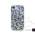 Alphabets Swarovski Crystal Bling iPhone Cases 