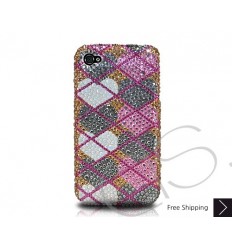 Grid Hearts Crystallized Swarovski iPhone Case