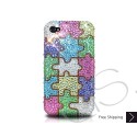 Color Puzzle Swarovski Crystal Bling iPhone Cases 