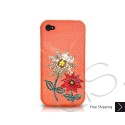 Flowery Swarovski Crystal Bling iPhone Cases 