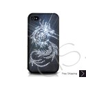 Silver Dragon Swarovski Crystal Bling iPhone Cases 
