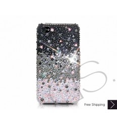 Gradation Swarovski Crystal Phone Case - Black 