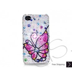 Butterfly Fantasy Swarovski Crystal Phone Case - Pink 