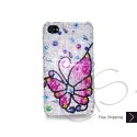 Butterfly Fantasy Swarovski Crystal Bling iPhone Cases - Pink 