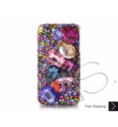 Colorato 3D Swarovski Crystal Phone Case - Blue 