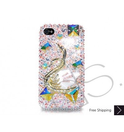 Swan 3D Swarovski Crystal Phone Case 