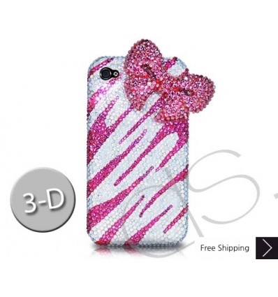 Elegant Ribbon 3D Swarovski Crystal Phone Case - Pink 